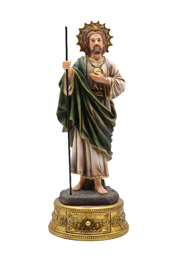 9" St. Jude Thaddeus Statue - Prayer Drawer