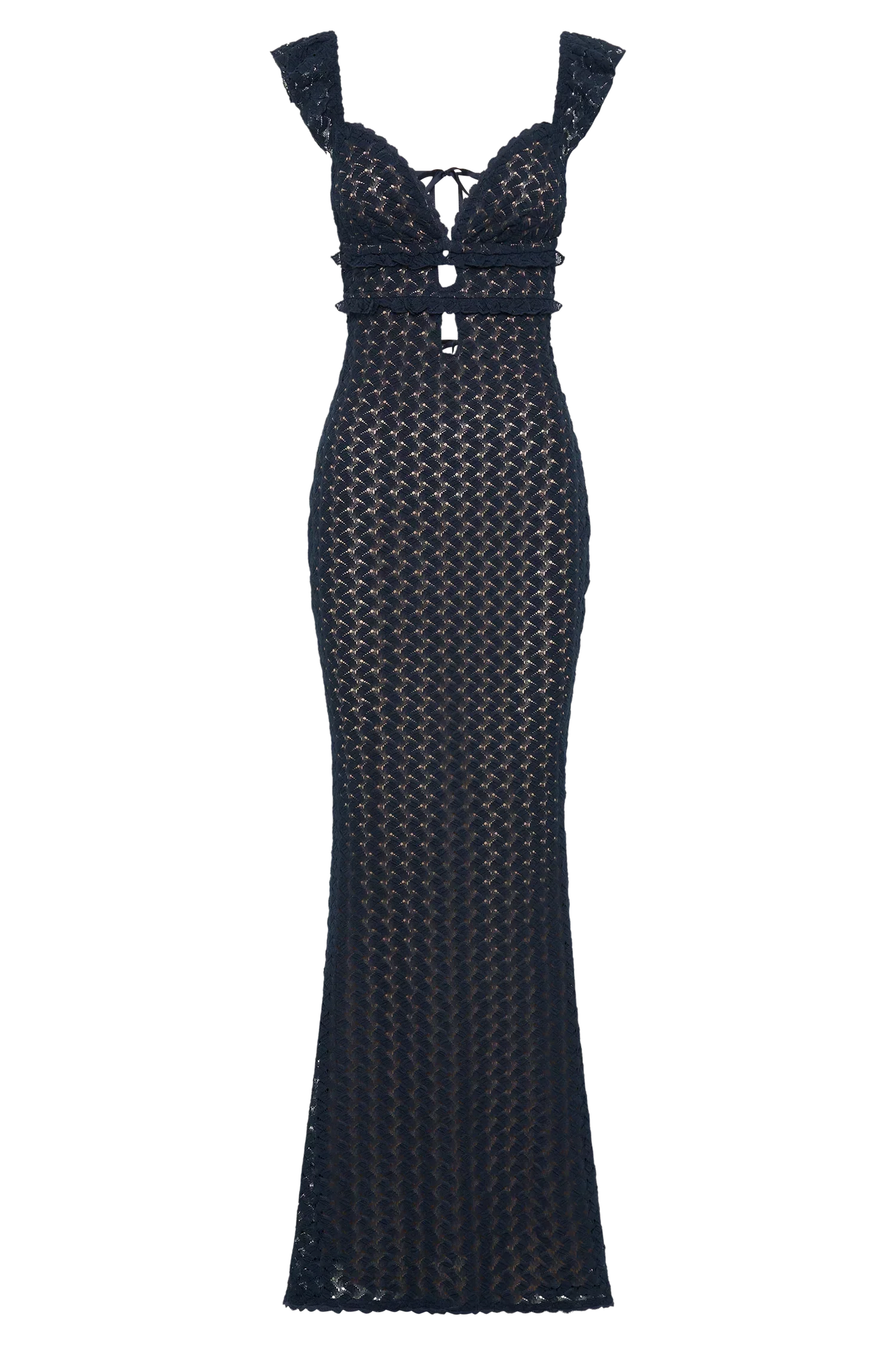 Ezra Lace Maxi Dress - Navy