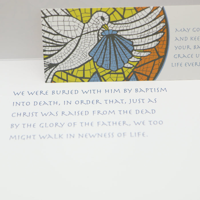 Ad Crucem Baptism Dove and Shell