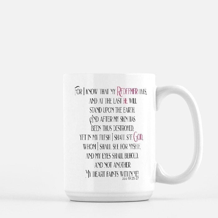 Ad Crucem Large Mug - Job 19:25