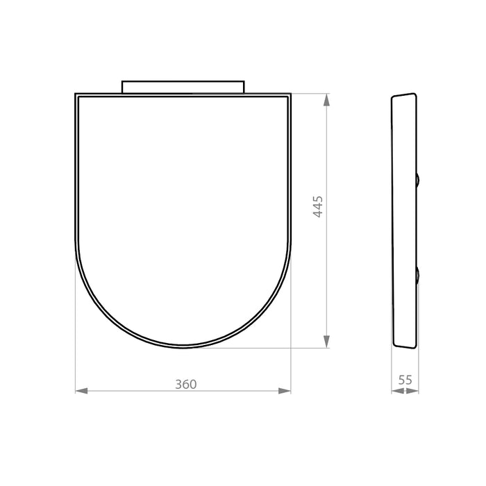 Asiento y Tapa Urea Soft Close para WC Acros/ New Atos