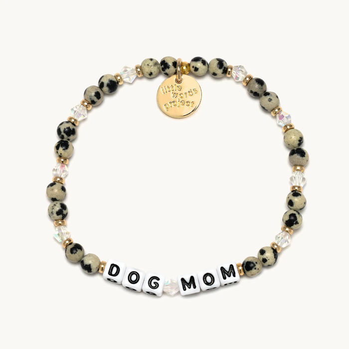 Dog Mom Beaded Bracelet Cookies and Cream