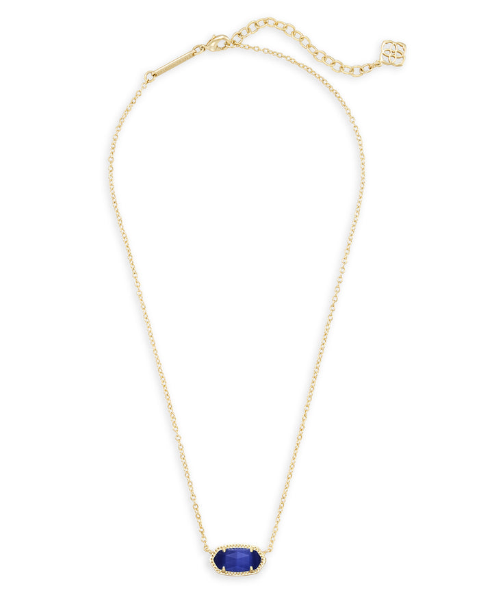 Elisa Necklace Cobalt Cats Eye Gold