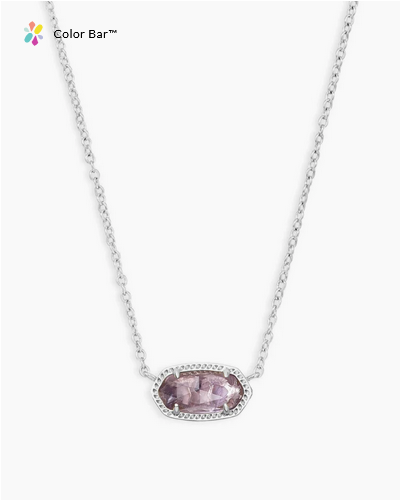 Elisa Necklace Purple Amethyst Silver