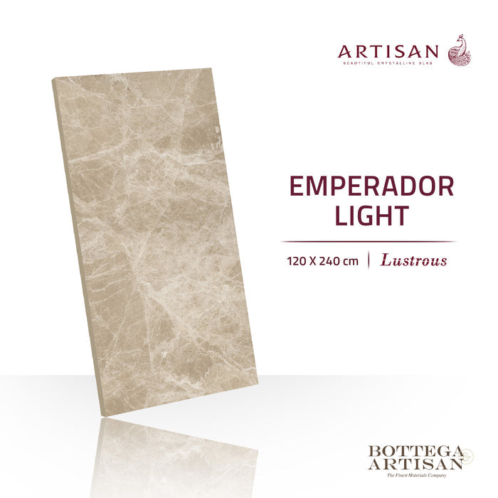 Granit Lamina Slab Artisan Emperador Light Lustrous 120X240