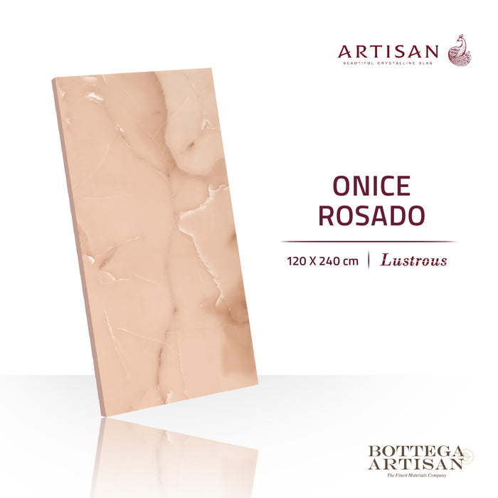 Granit Lamina Slab Artisan Onice Rosado Lustrous 120X240