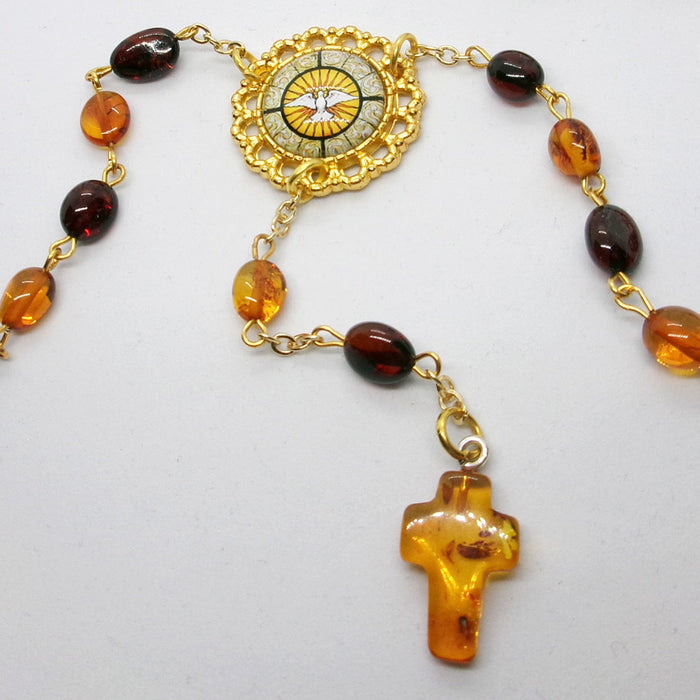 Kelly's Medium Amber Holy Spirit Prayer Beads