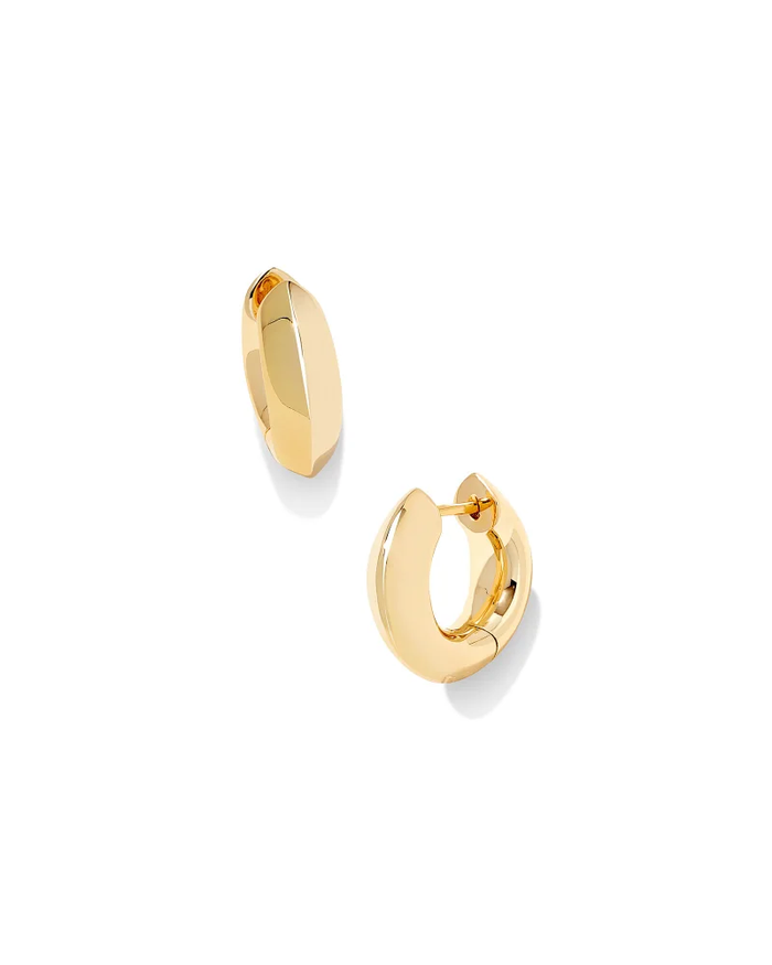 Mikki Huggie Earring Gold Polished Metal