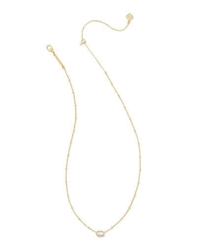 Mini Elisa Satellite Pendant Necklace Gold Ivory MOP