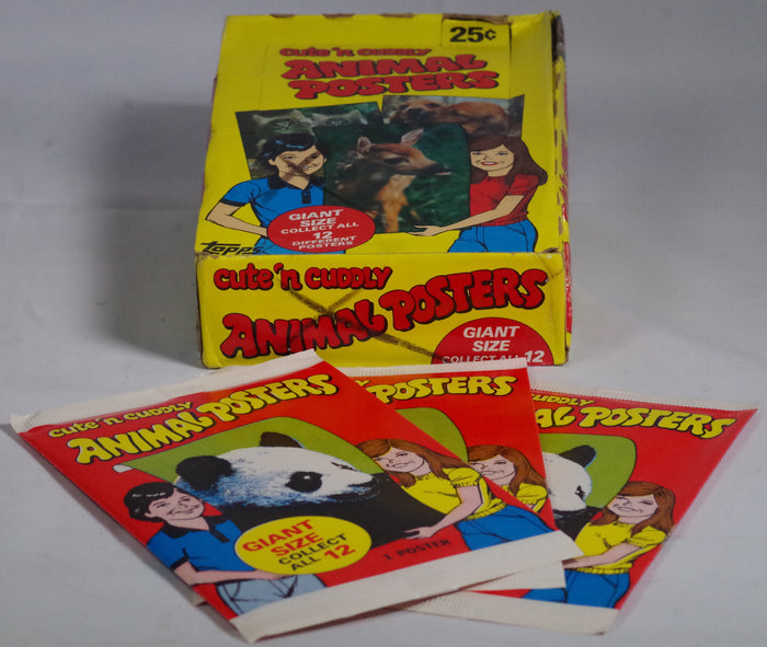 NOS 1981 Topps "Cute & Cuddly Animal Posters"