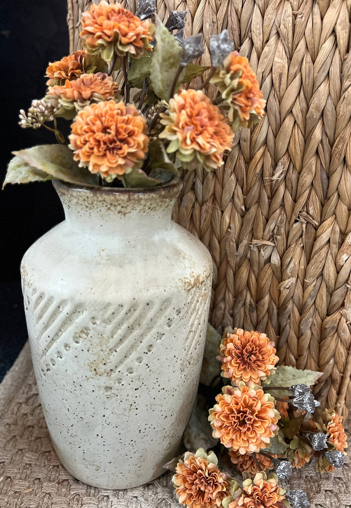 Orange Button Mum