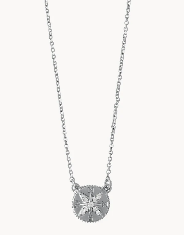 Sea La Vie Necklace Adventure/Compass Silver