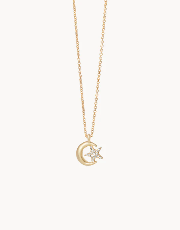 Sea La Vie Necklace Shooting Star/Moon Star Gold