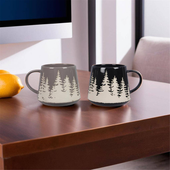 Stoneware Forest Designs 20Oz Mug, 2 Ast. (Sku#: 23284)