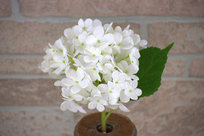 White Hydrangea Pick 13in