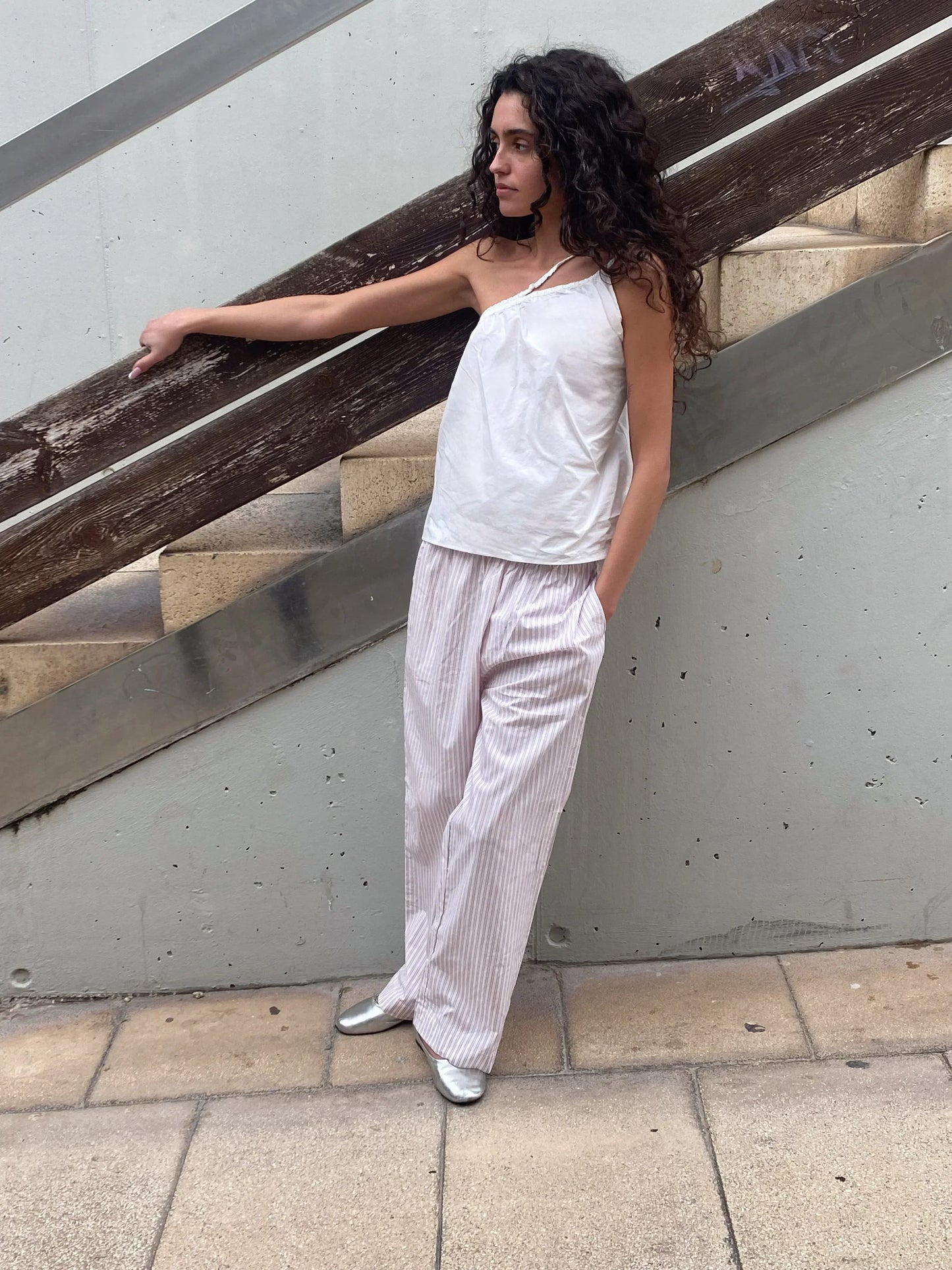 Shoulder Top - White