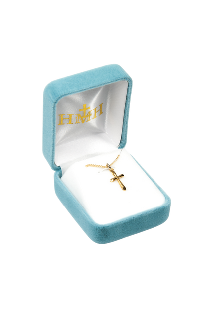 0.6" Gold Over Sterling High Polished Tiny Cross