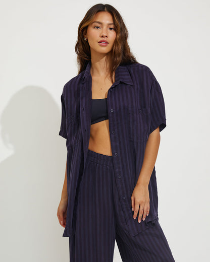 Day Trip Button Down - Sprint Stripe: Dark Sprint / Sprint