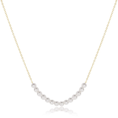 16 Inch Necklace Classic Beaded Bliss 4mm Pearl