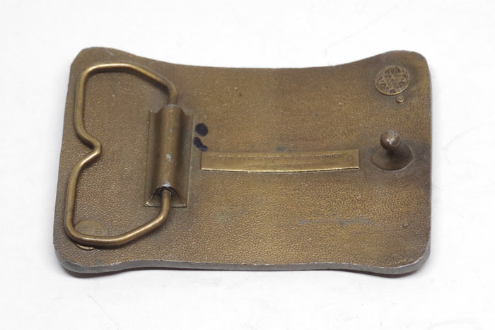 1976 Airplane Dogfight Brass Belt Buckle