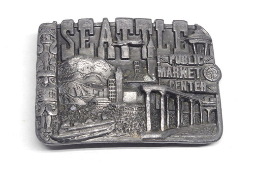 1981 Pewter Seattle Public Market Center Belt Buckle