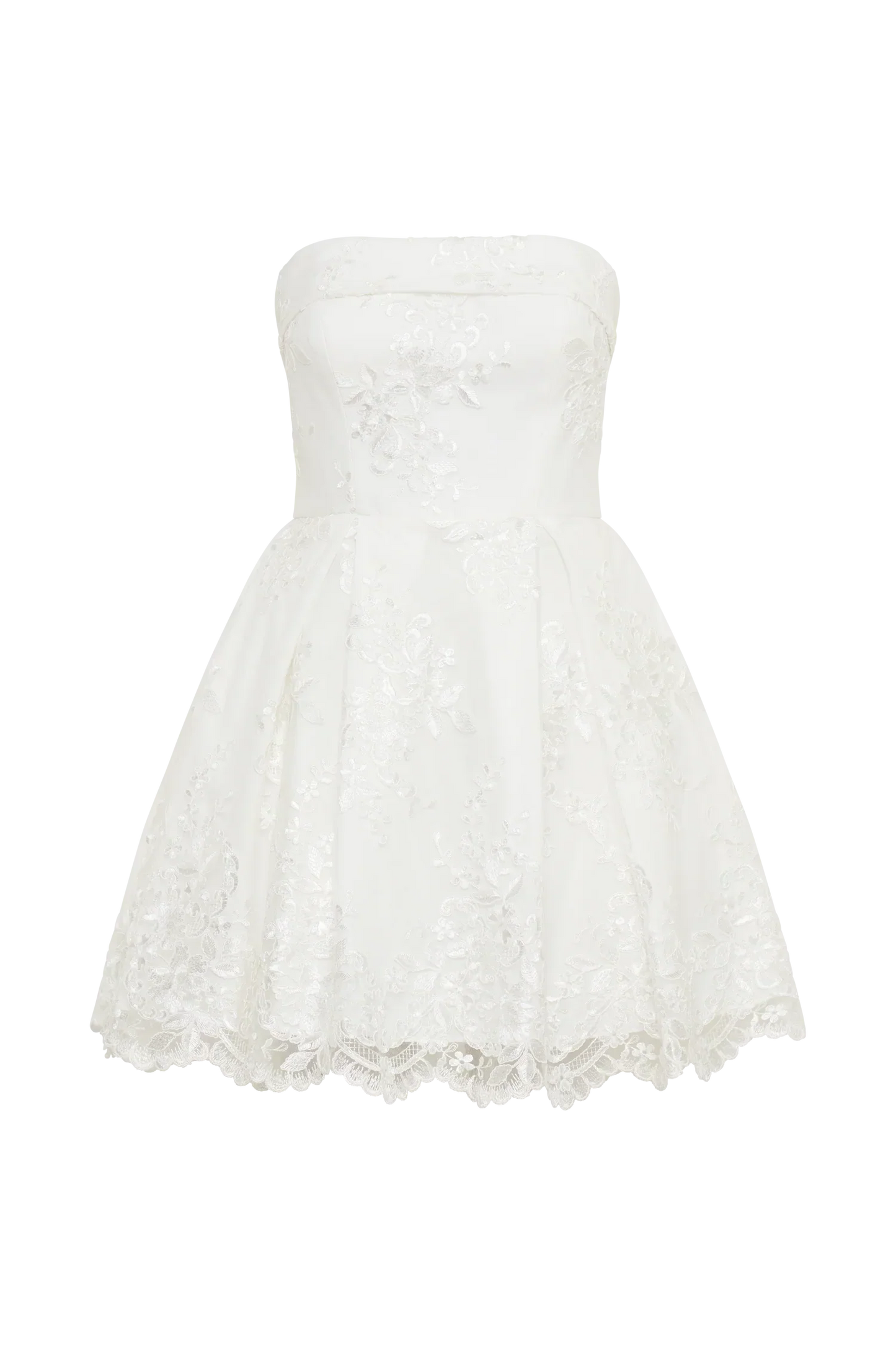 Eileen Lace Mini Dress - White