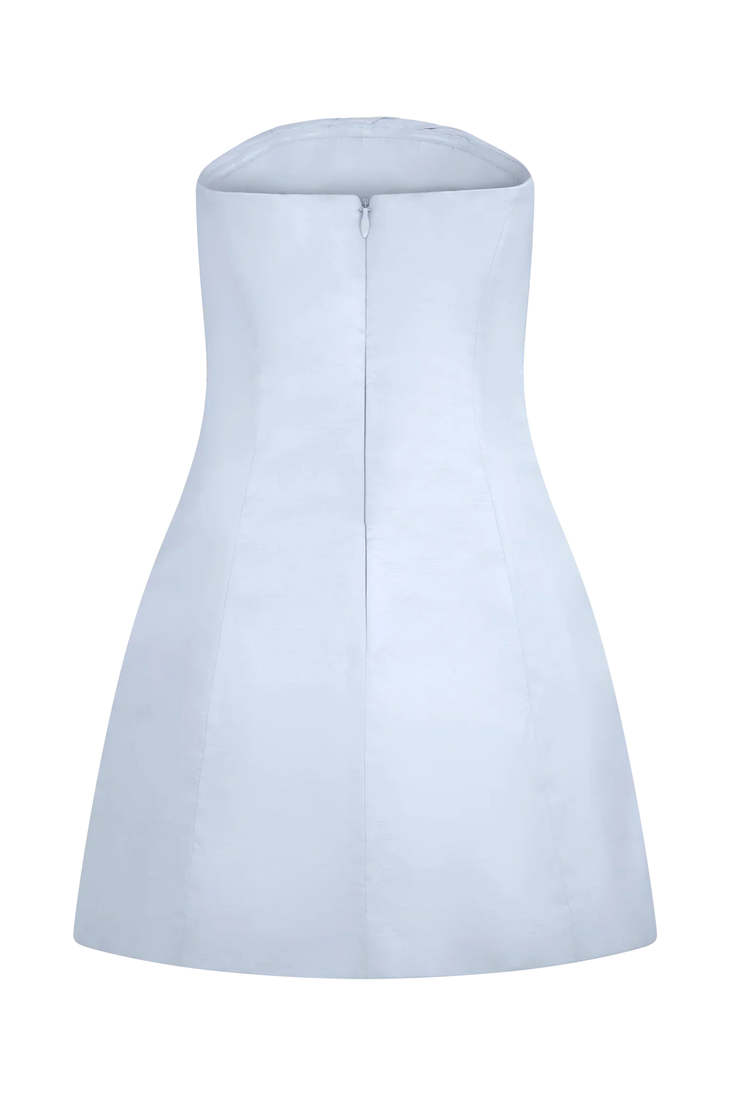 Leslie Gathered Taffeta Mini Dress - Frosted Blue