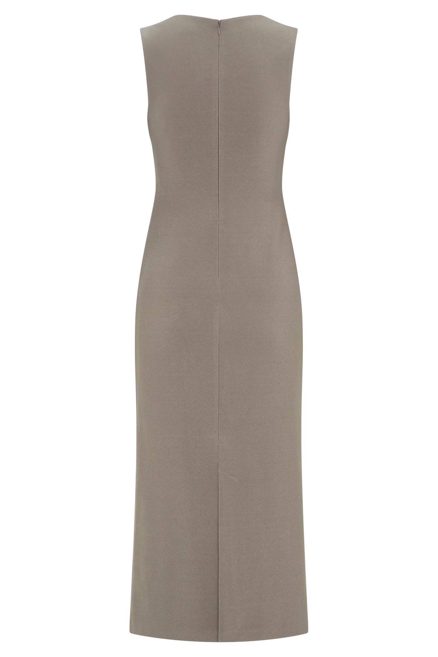 Frida Crepe Midi Dress - Smoke