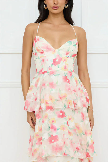 Bright Beauty Maxi Dress Print