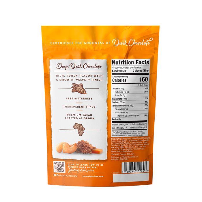 70% Dark Chocolate Crunchy Cashew Butterscotch Cups