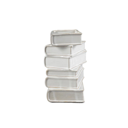 7.875"H Ceramic Stack Book Vase