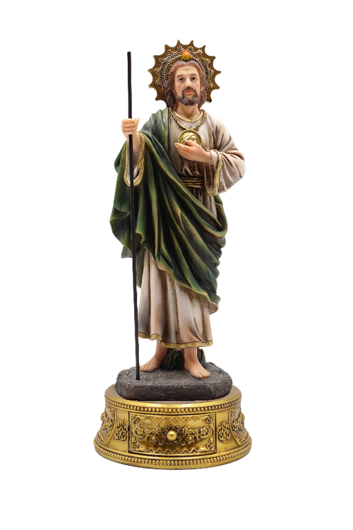 9" St. Jude Thaddeus Statue - Prayer Drawer