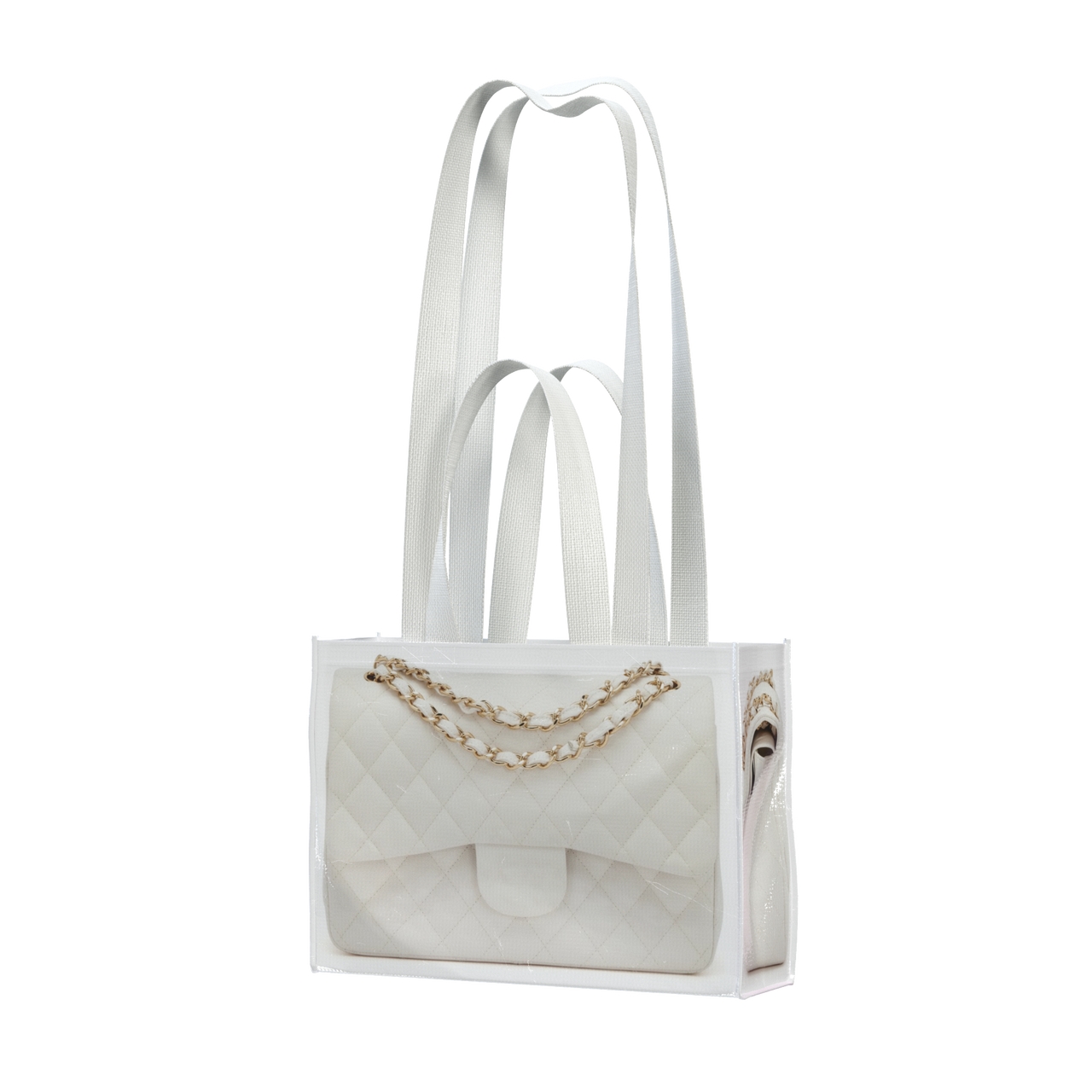 GroceryBags Creative imitation platinum bag printed woven bag cobalt white small fitness leisure bag