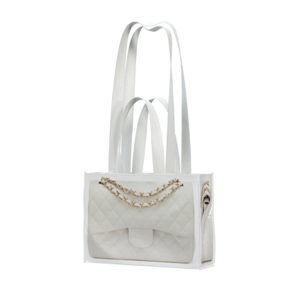 GroceryBags Creative imitation platinum bag printed woven bag cobalt white small fitness leisure bag