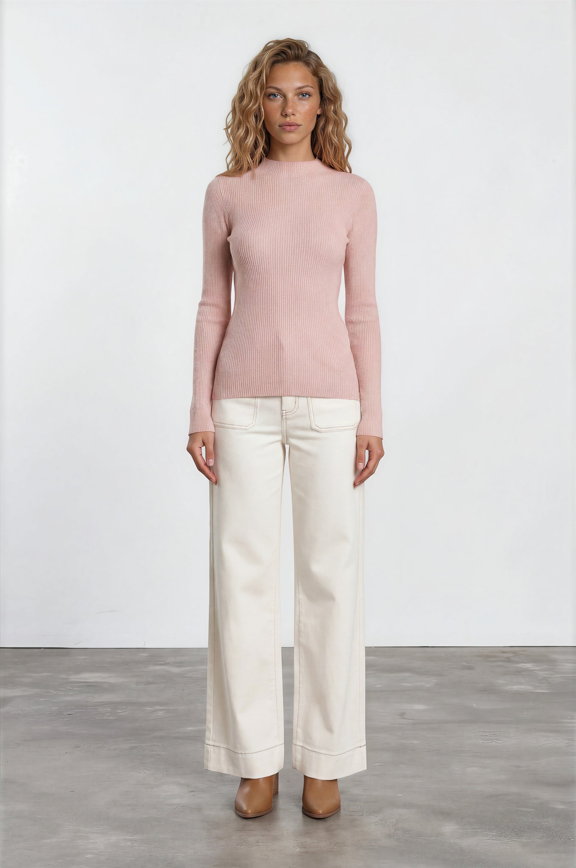 Cindy Wide Leg Jeans in White