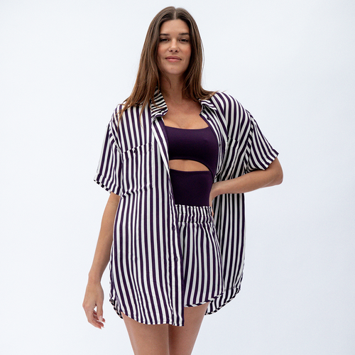 Day Trip Button Down - Legend Stripe: Legend/Coconut