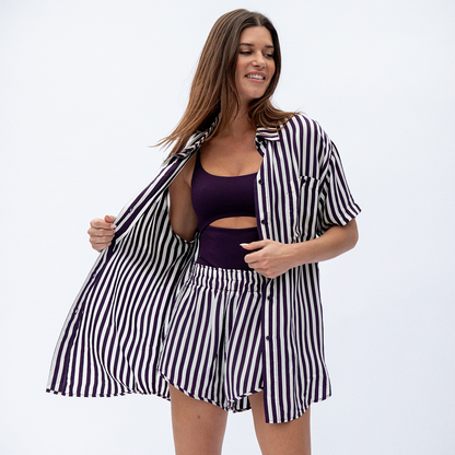 Day Trip Button Down - Legend Stripe: Legend/Coconut