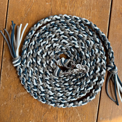 Navy & Tan Split Reins