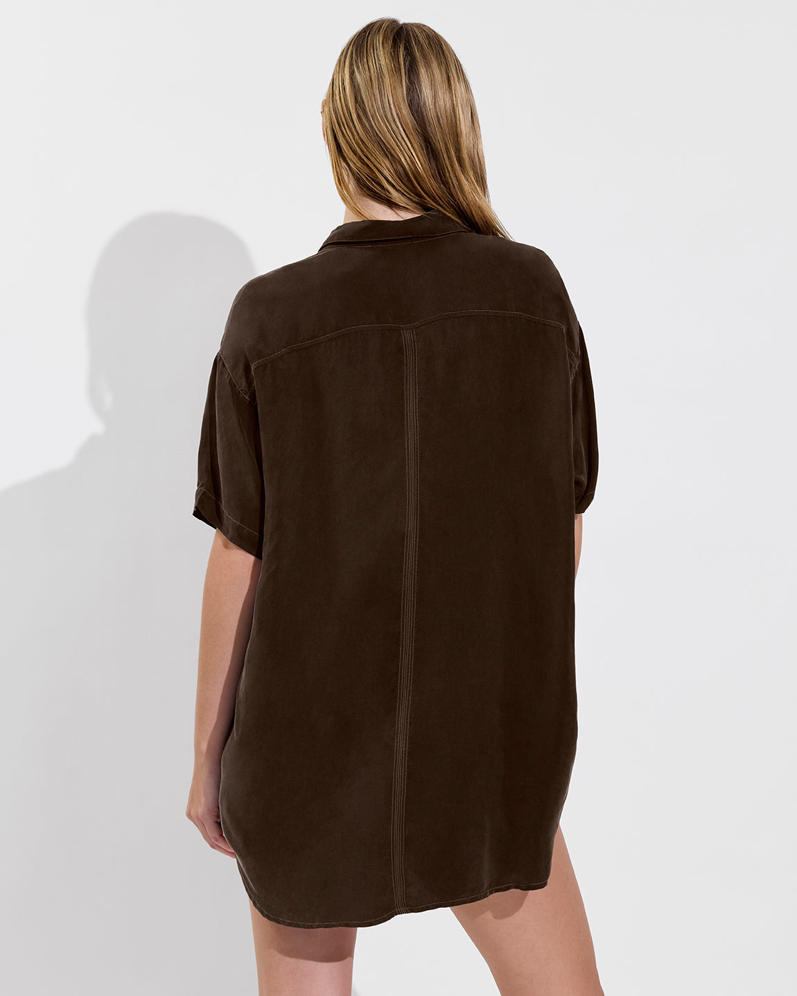 Day Trip Button Down - Cold Brew