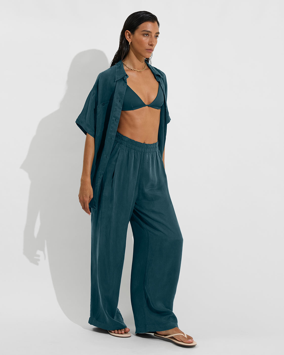 Day Trip Button Down - Deep End