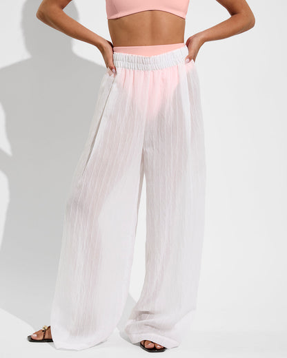 Day Trip Pant *Sheer Stripe - Coconut