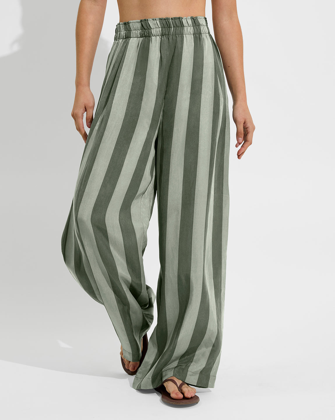 Day Trip Pant - Poolside Stripe: Agave / Light Agave