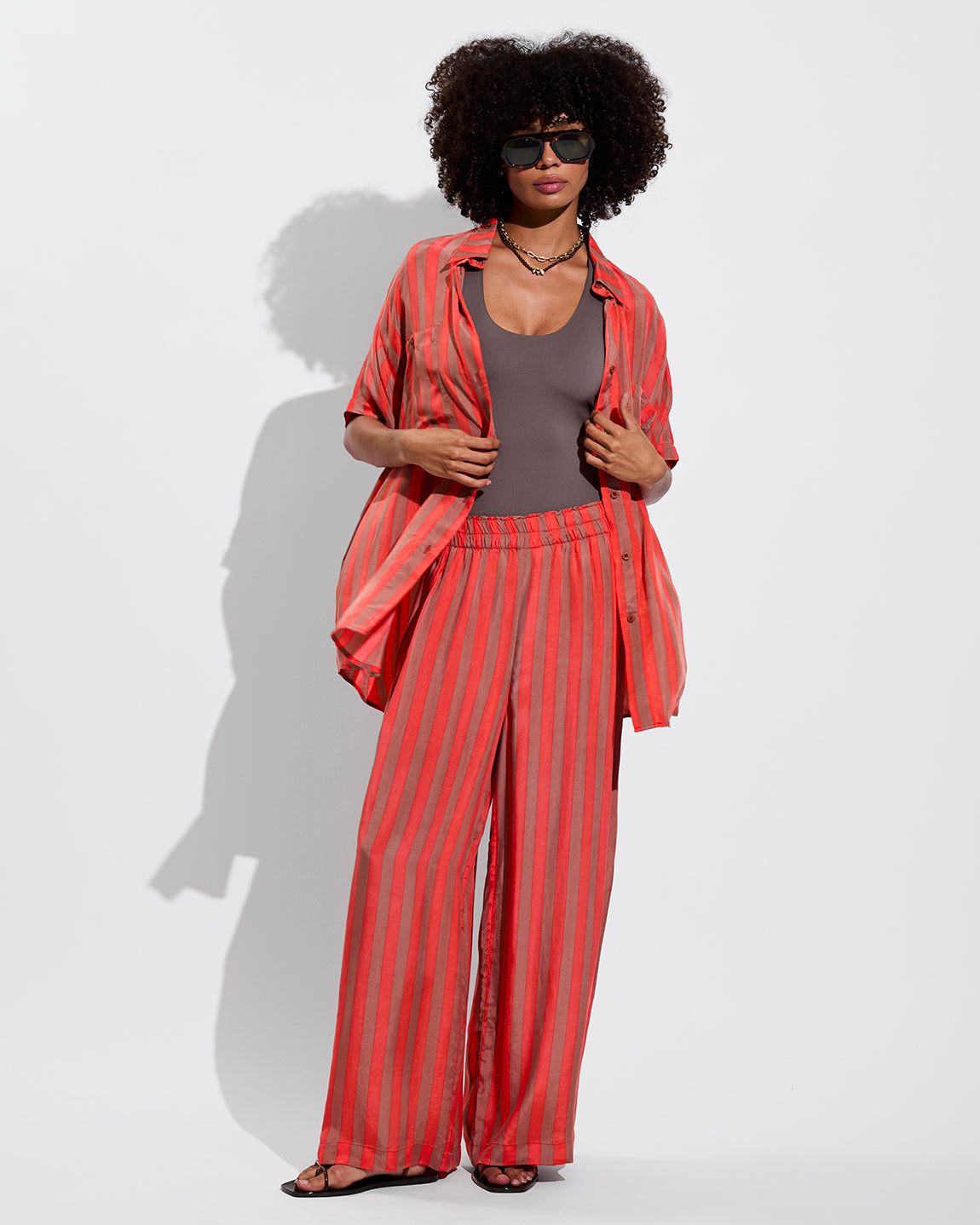 Day Trip Pant - Sports Stripe: Mirage / Aperol