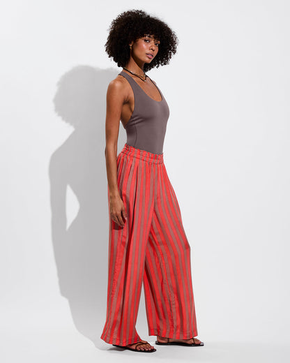 Day Trip Pant - Sports Stripe: Mirage / Aperol