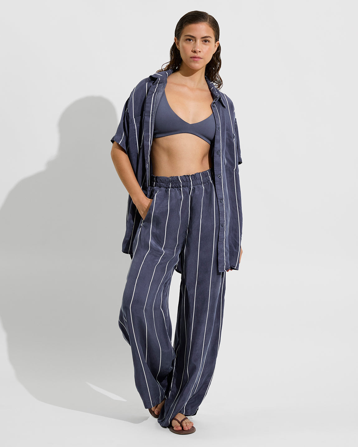 Day Trip Pant - Holiday Stripe: Varsity / Coconut