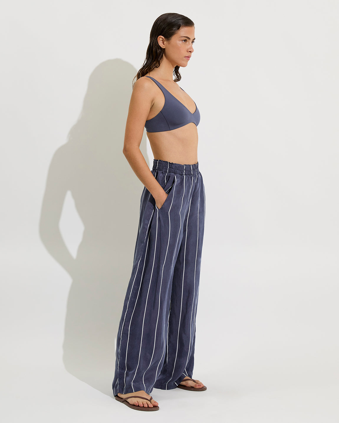 Day Trip Pant - Holiday Stripe: Varsity / Coconut