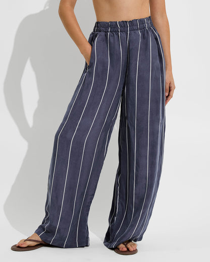 Day Trip Pant - Holiday Stripe: Varsity / Coconut