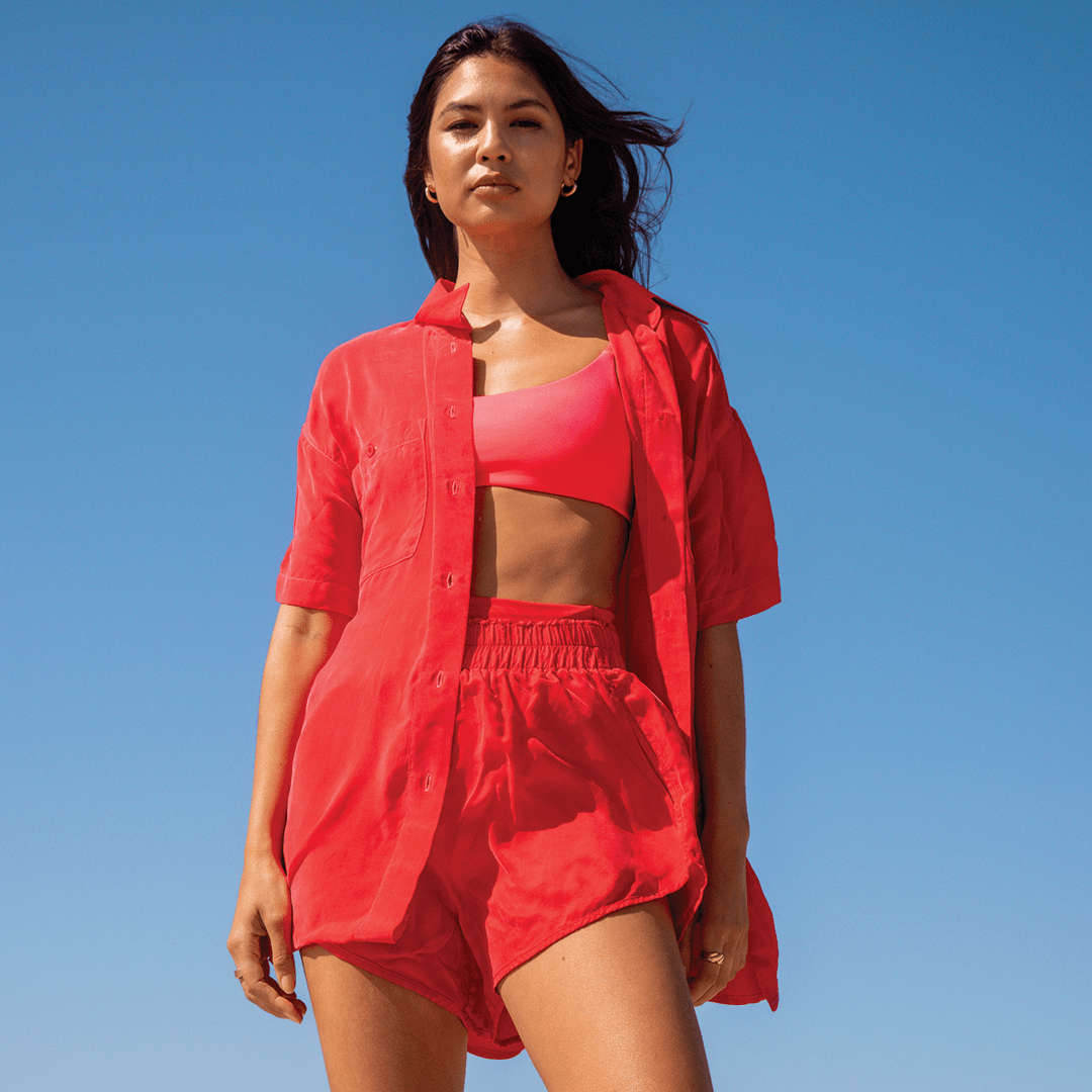 Day Trip Button Down - Sweet Chili Heat