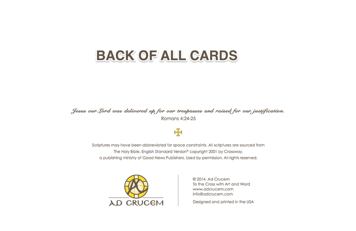 Ad Crucem Christmas Card Christ's Titles