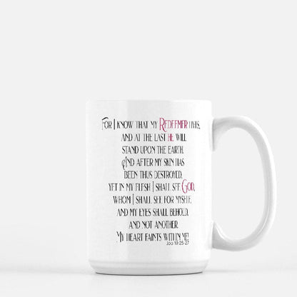 Ad Crucem Large Mug - Job 19:25